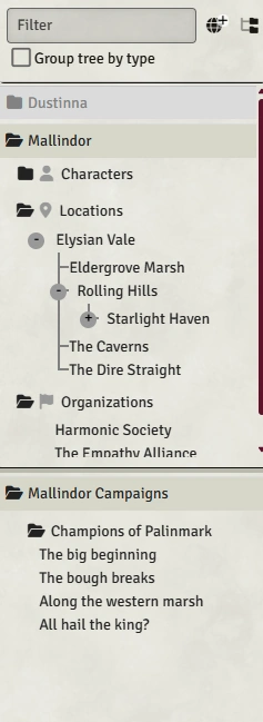 Directory sidebar