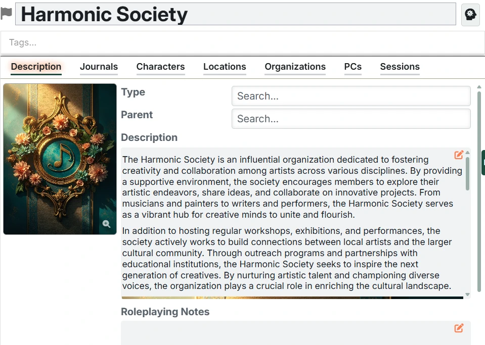 Organization Content